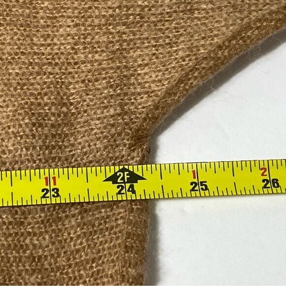 Marisma Made In Italy Wool Blend Knit Sweater Tan W/ Stars Women's One Size - Picture 5 of 13